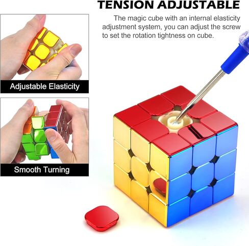 مكعب سرعة سايكلون بويز 3×3 من اكروفيك، مكعب مغناطيسي بدون ستيكر لاصق، احجية مكعب سحري عاكس 3×3×3 للاطفال والبالغين in Kuwait