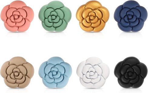 8pcs Hijab Magnetic Pins, Multipurpose Pinless Magnetic Hijab Pins Scarf Magnetic Pin Colorful Hijab Pins for Women Hijabs Clothes Scarves (Camellia Style) in Saudi Arabia