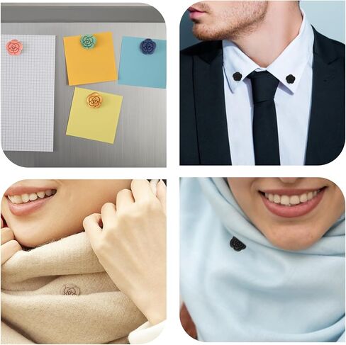8pcs Hijab Magnetic Pins, Multipurpose Pinless Magnetic Hijab Pins Scarf Magnetic Pin Colorful Hijab Pins for Women Hijabs Clothes Scarves (Camellia Style) in Saudi Arabia