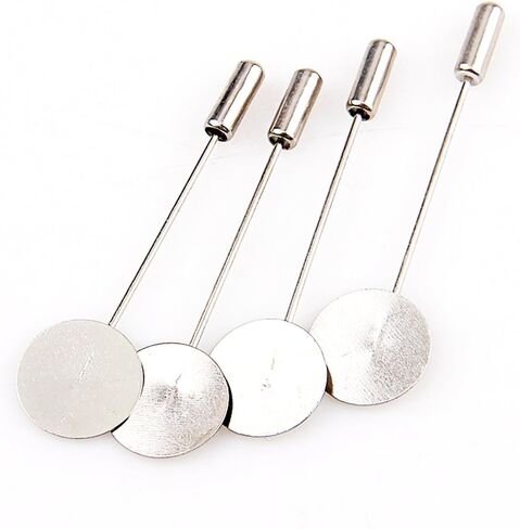 40 قطعة الذهب الفضة لهجة صينية مستديرة التلبيب عصا بروش دبوس إبرة دعوى التعادل قبعة وشاح شارة DIY بها بنفسك المجوهرات والاكسسوارات in Kuwait