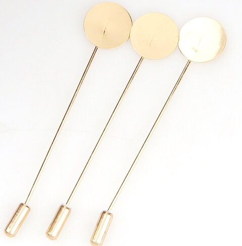 40 قطعة الذهب الفضة لهجة صينية مستديرة التلبيب عصا بروش دبوس إبرة دعوى التعادل قبعة وشاح شارة DIY بها بنفسك المجوهرات والاكسسوارات in Kuwait