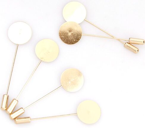 40 قطعة الذهب الفضة لهجة صينية مستديرة التلبيب عصا بروش دبوس إبرة دعوى التعادل قبعة وشاح شارة DIY بها بنفسك المجوهرات والاكسسوارات in Kuwait