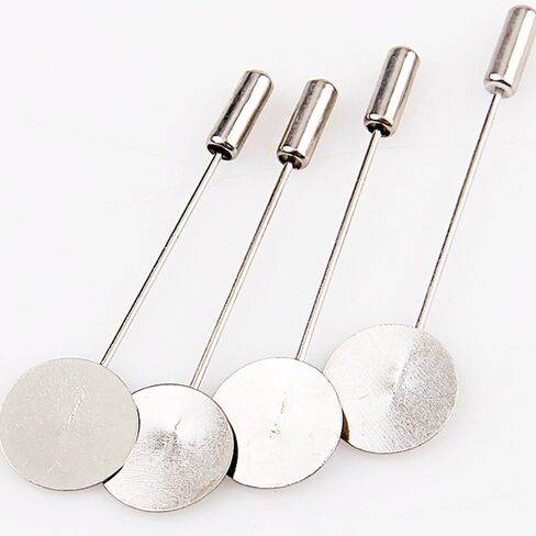 40 قطعة الذهب الفضة لهجة صينية مستديرة التلبيب عصا بروش دبوس إبرة دعوى التعادل قبعة وشاح شارة DIY بها بنفسك المجوهرات والاكسسوارات in Kuwait