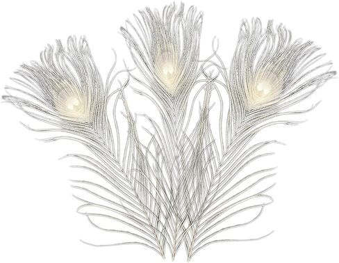 LONDGEN 10pcs Coloured Peacock Feathers for Craft Feather Mask Making Decoration Pack (Lime Green) in Saudi Arabia