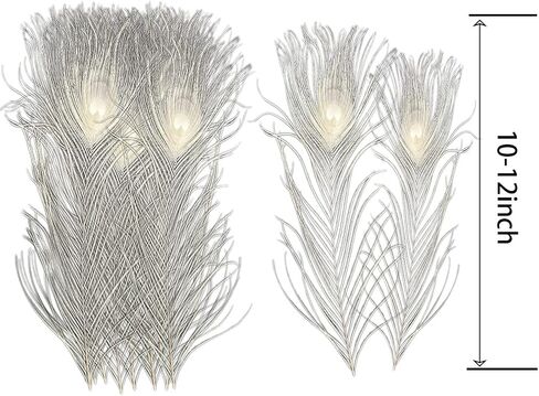 LONDGEN 10pcs Coloured Peacock Feathers for Craft Feather Mask Making Decoration Pack (Lime Green) in Saudi Arabia