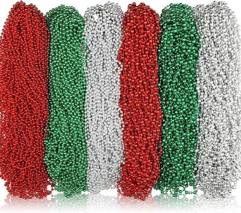 Kigeli Mardi Gras Beads Necklaces Bulk Metallic Costume Beaded Necklaces Multi Colors Necklaces Bundle for Party Decor Gifts in Saudi Arabia