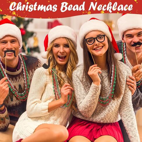 Kigeli Mardi Gras Beads Necklaces Bulk Metallic Costume Beaded Necklaces Multi Colors Necklaces Bundle for Party Decor Gifts in Saudi Arabia