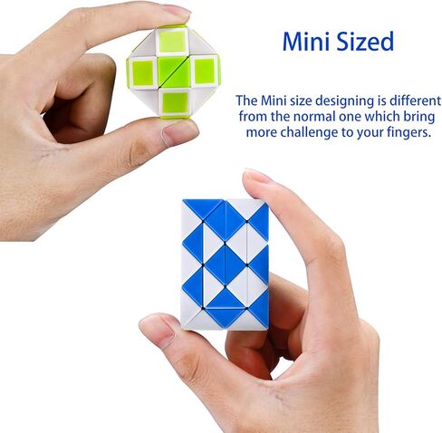 جانوو مجموعة مكعبات ثعبان صغيرة مكونة من 6 قطع مكونة من 24 مكعب بتصميم ملتف ومسطرة على شكل ثعبان، العاب فيدجيت للاطفال in Kuwait