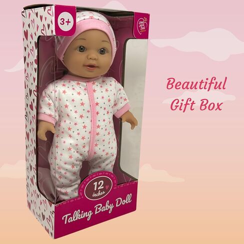12 Inch Baby Dolls for 3 Year Old Girls - Soft Body Interactive Baby Doll That Can Talk, Cry, Sing and Laugh - Makes Cute Gibberish Sounds - in Saudi Arabia
