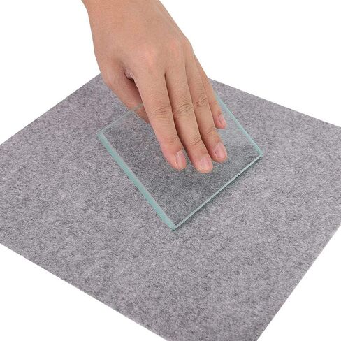 Sheens Leather Polishing Tempered Glass, Toughened Tempered Glass Slicker Burnisher Plate 130 x 100 x 8mm DIY Leather Craft Glass Slicker for Burnishing in Saudi Arabia