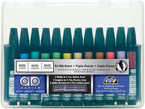 AD Marker The Original Chartpak, Tri-Nib, 25 Assorted Architectural Colors in Tabletop Cube, 1 Each (J) in Saudi Arabia