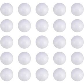EXCEART 50 قطعة من كرات الفوم الحرفية البيضاء الحرفية رغوة البوليسترين جولة كرات الستايروفوم رغوة كرات كرات عيد الميلاد ترتيب الزهور 6 سم in Kuwait