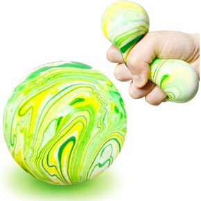 Squishy Dough Ball (1 Pack) Squishy Stress Balls for Kids and Adults, Stretchy Squishy Toys, Mixed Colors Squeeze Fidget Toys, Squish Ball for Relax, Focus, Anxiety Relief (Blue)