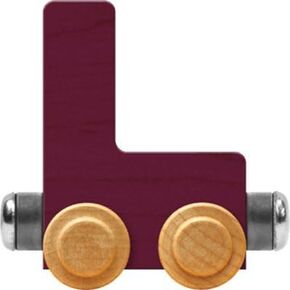 Maple Landmark NameTrains Bright Letter Car L - Made in USA (Purple)