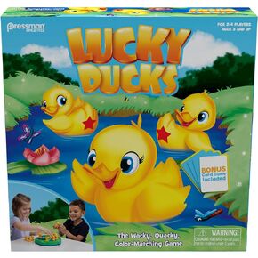 Lucky Ducks - لعبة الذاكرة والمطابقة التي تتحرك - تتضمن لعبة بطاقات Pop The Pig Make-A-Match الممتعة