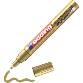 طلاء Edding 750 اللامع، 053 751 Glanz-Lack-Marker Rundspitze - Kreatives gestalten von Fast Allen Oberflächen (Z.B. Glas، Karton، Dunkles Papier، Keramik، Stein، Gold in Kuwait