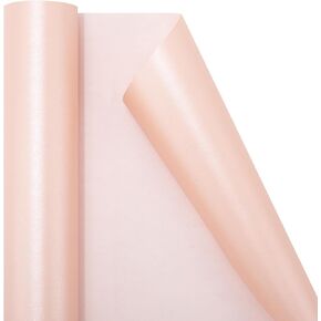 Flyhill Mini Black Wrapping Paper Roll-17inch*32.8ft（46.8sqft- Solid Color with Pearly-Luster Gift Wrap for Christmas,Birthday,Bridal Shower，Holiday,Wedding