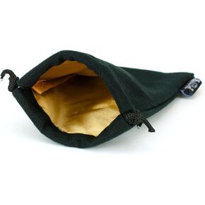 Classic Large Dice Bag - 5x8 Inches with Drawstring Closure and Durable Design - Holds 100+ Polyhedral Dice (Blue Interior)