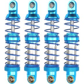 4Pcs Vgoohobby Metal Shocks Absorber Adjustable Dampers Compatible with Axial SCX10 Traxxas TRX4 D90 90046 Redcat Gen7 1/10 RC Crawler Car (Blue,70mm)