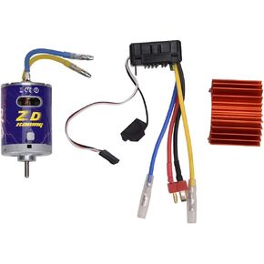 Brush Power Set, Durable 540 Brushed Motor with Cooling Fin + 45A Brushed ESC Set for 1/10 RC Buggy Truggy Truck(Orange) Model Car Accessories in Saudi Arabia