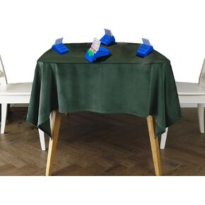 XUANNIAO Card Table Cover， Machine Washable Velvet Game Table Cover- for Poker, Mahjong, Domino,Poker,Bridge, Board Game Tablecloth(55" x 55") Black