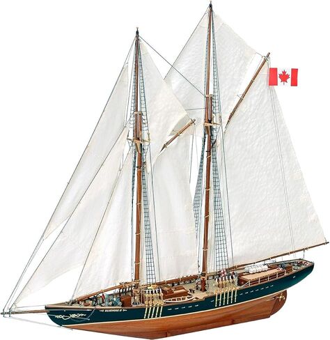 Artesanía Latina - مجموعة نماذج السفينة الخشبية - قارب الصيد الكندي ومركب Regatta Schooner، Bluenose II - موديل 22453، مقياس 1:75 - نماذج للتجميع - المستوى المتوسط in Kuwait