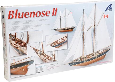 Artesanía Latina - مجموعة نماذج السفينة الخشبية - قارب الصيد الكندي ومركب Regatta Schooner، Bluenose II - موديل 22453، مقياس 1:75 - نماذج للتجميع - المستوى المتوسط in Kuwait