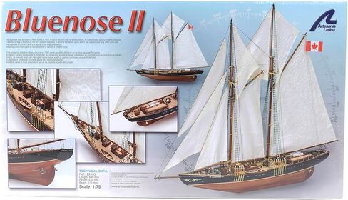 Artesanía Latina - مجموعة نماذج السفينة الخشبية - قارب الصيد الكندي ومركب Regatta Schooner، Bluenose II - موديل 22453، مقياس 1:75 - نماذج للتجميع - المستوى المتوسط in Kuwait