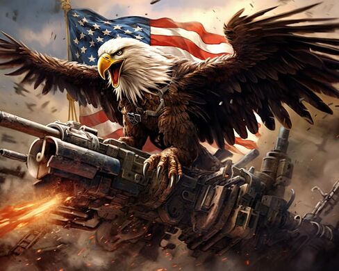 Tucocoo American Flag DIY Paint by Numbers for Kids Flying Eagle Painting Kits for Adults Beginners Freedom Bird DIY Oil Painting Picture Art Home Wall Decoration Gifts 16''x20''Inch Frameless in Kuwait