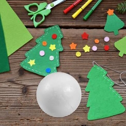 EXCEART 50 قطعة من كرات الفوم الحرفية البيضاء الحرفية رغوة البوليسترين جولة كرات الستايروفوم رغوة كرات كرات عيد الميلاد ترتيب الزهور 6 سم in Kuwait