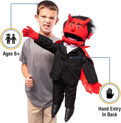 25" Devil w/Light-Up Eyes, Full Body, Ventriloquist Style Puppet in Saudi Arabia