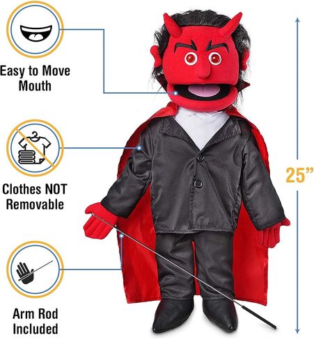 25" Devil w/Light-Up Eyes, Full Body, Ventriloquist Style Puppet in Saudi Arabia