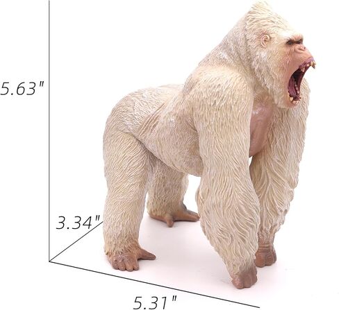 RRTCLO بطول 5.63 سم، ألعاب كينغ كونغ، تمثال غوريلا القرد، نموذج الحياة البرية، تمثال حيوان واقعي لأعياد ميلاد الأطفال وديكور المنزل (أسود) in Kuwait
