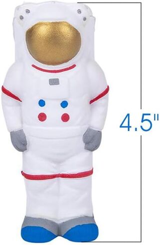 لعبة آرت كرييتيفيتي سكويزي رواد الفضاء - مجموعة من قطعتين، لعبة لتخفيف الضغط تحت عنوان الفضاء للأطفال، 11.43 سم قابلة للضغط في الفضاء الخارجي وكهدايا حفلات وكزينة مكتبية in Kuwait