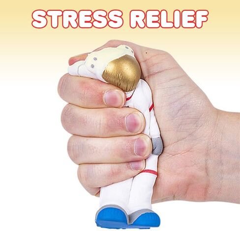 لعبة آرت كرييتيفيتي سكويزي رواد الفضاء - مجموعة من قطعتين، لعبة لتخفيف الضغط تحت عنوان الفضاء للأطفال، 11.43 سم قابلة للضغط في الفضاء الخارجي وكهدايا حفلات وكزينة مكتبية in Kuwait