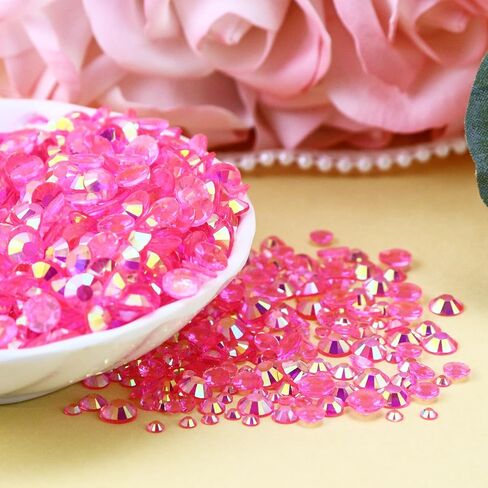 10000PCS 2mm Resin Flatback Rhinestone, Transparent Light Pink AB Flatback Jelly Rhinestones for Crafts, Tumblers, Mugs, Bottles, Nails, Loose Bling Diamond Gems Stone in Kuwait