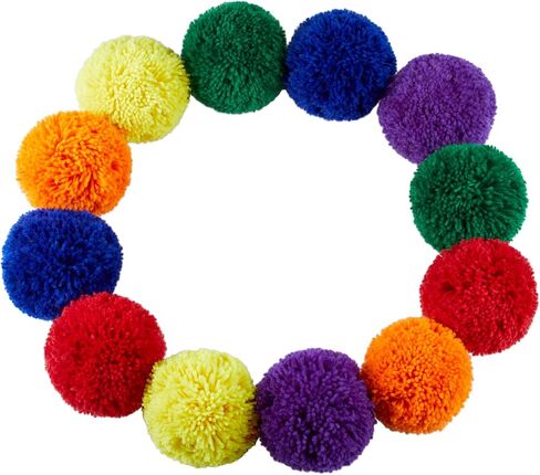 LAYWU 12-Pack 4' Yarn Balls / Soft Fleece Balls, Blue,Green,Red in Saudi Arabia