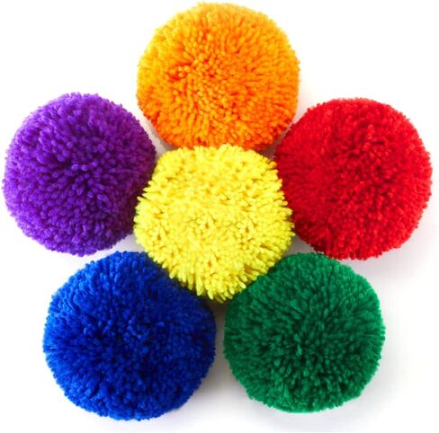 LAYWU 12-Pack 4' Yarn Balls / Soft Fleece Balls, Blue,Green,Red in Saudi Arabia