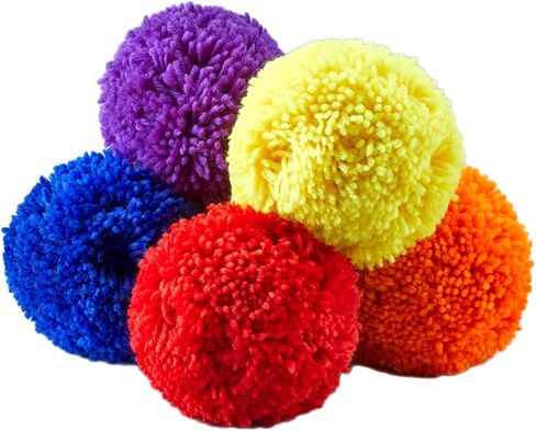 LAYWU 12-Pack 4' Yarn Balls / Soft Fleece Balls, Blue,Green,Red in Saudi Arabia