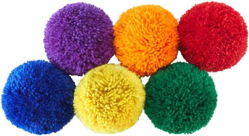 LAYWU 12-Pack 4' Yarn Balls / Soft Fleece Balls, Blue,Green,Red in Saudi Arabia
