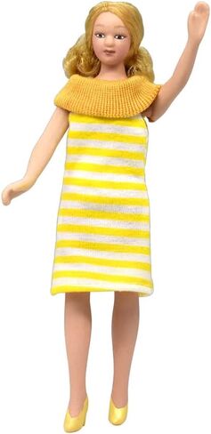 iLAND Dollhouse People بمقياس 1/12، دمية عائلة بيت الدمى بما في ذلك الأم والأب والبنات والرضع (العائلة الحديثة 5 قطع) in Kuwait