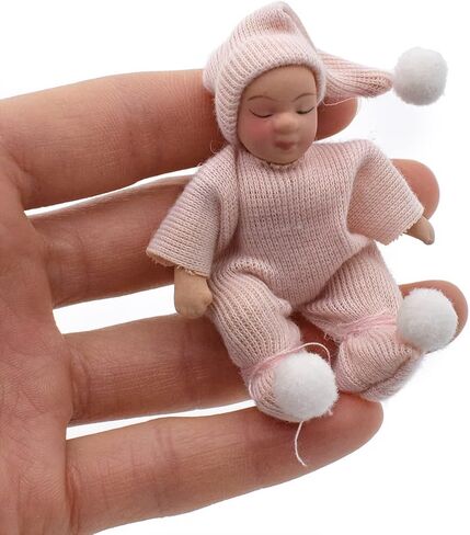 iLAND Dollhouse People بمقياس 1/12، دمية عائلة بيت الدمى بما في ذلك الأم والأب والبنات والرضع (العائلة الحديثة 5 قطع) in Kuwait