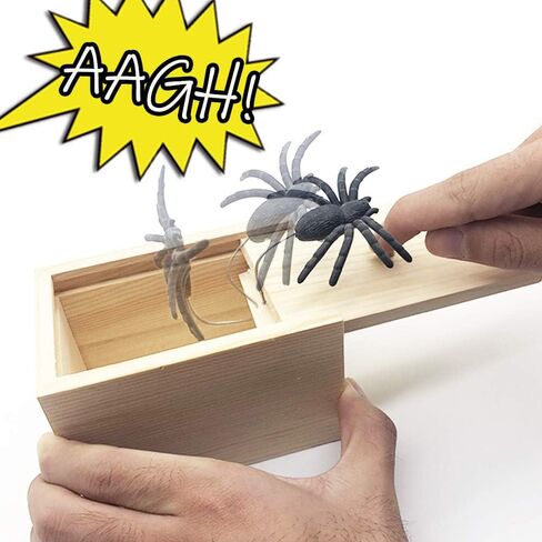 صندوق خيفة دي دي دي إي سبايدر برانك ، صندوق مفاجآت خشبي ، صناديق نكات ممتعة عملية يدوية الصنع in Kuwait