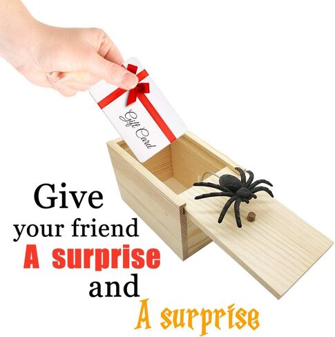 صندوق خيفة دي دي دي إي سبايدر برانك ، صندوق مفاجآت خشبي ، صناديق نكات ممتعة عملية يدوية الصنع in Kuwait