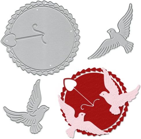 Bicycle Metal Cutting Dies, Bike Balloon Valentine Arrow Flower Background Dies Cuts for Card Making Templates Embossing Mould DIY Stencils Scrapbooking Album Paper Craft Card Decor in Saudi Arabia
