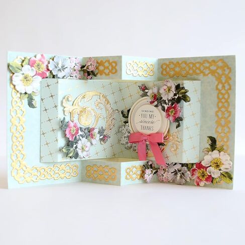 انا جريفين قوالب بطاقات مربعة منبثقة - قطع قوالب للحرف الورقية ولوازم صناعة البطاقات - قوالب قطع لصنع بطاقات الدعوة، بطاقة عيد ميلاد سعيد، بطاقة الزفاف، بطاقات المعايدة - 11 × 5.6 انش in Kuwait