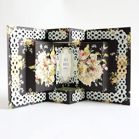 انا جريفين قوالب بطاقات مربعة منبثقة - قطع قوالب للحرف الورقية ولوازم صناعة البطاقات - قوالب قطع لصنع بطاقات الدعوة، بطاقة عيد ميلاد سعيد، بطاقة الزفاف، بطاقات المعايدة - 11 × 5.6 انش in Kuwait