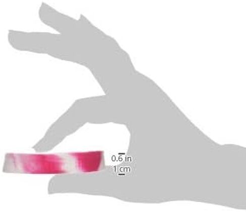 Fun Express 12 Ribbon Silicone Camouflage Bracelets Breast Cancer Awareness Wrist Bands, Pink in Saudi Arabia