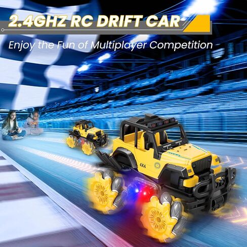 YOTOY Remote Control Car Toys for 6 7 8 9 10 Years Old Boys, Drift Stunt Remote Control Car, RC Cars for Boys Age 8-12, Stunt Car Remote Control, RC Stunt Car Toy, Drift Stunt Car, Drift RC Cars in Saudi Arabia