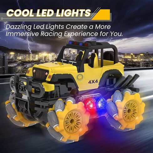 YOTOY Remote Control Car Toys for 6 7 8 9 10 Years Old Boys, Drift Stunt Remote Control Car, RC Cars for Boys Age 8-12, Stunt Car Remote Control, RC Stunt Car Toy, Drift Stunt Car, Drift RC Cars in Saudi Arabia